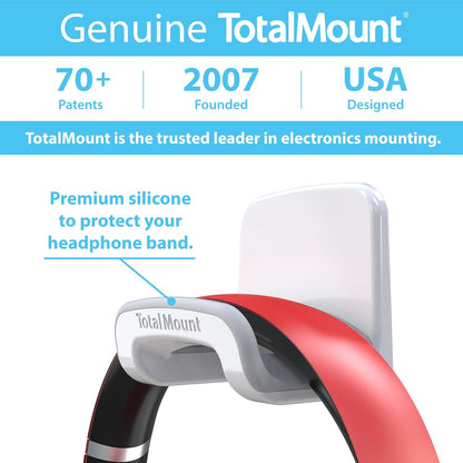 Headphone Holder – Includes Removable Adhesive Strips (White)