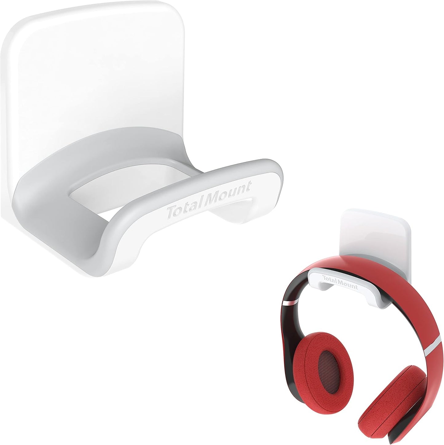 Headphone Holder – Includes Removable Adhesive Strips (White)