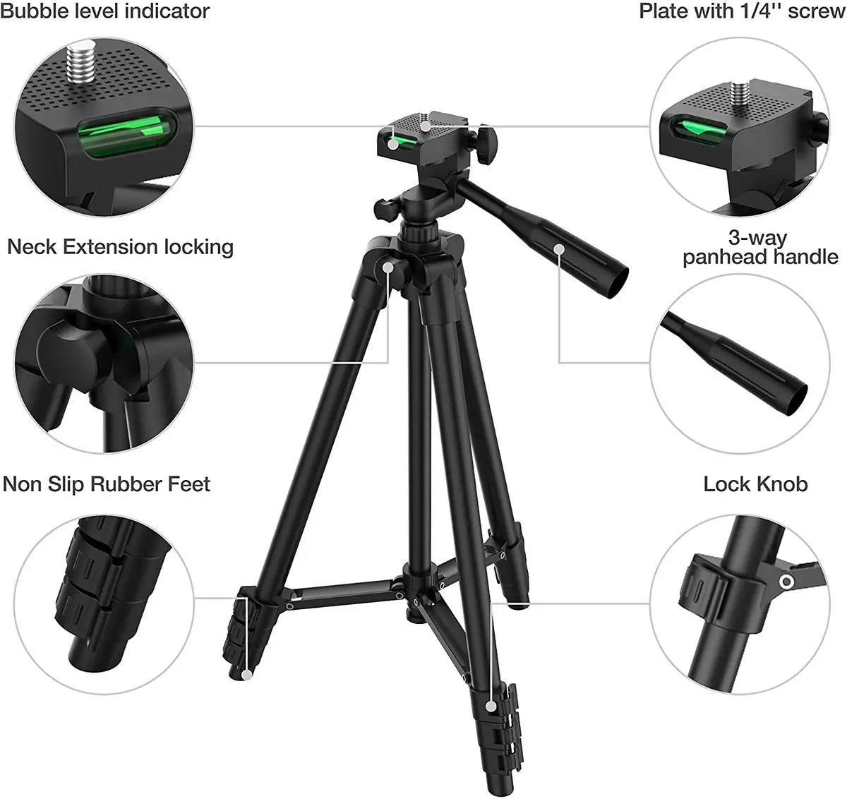 Tripod for Phone 100Cm Video Recording Phone Tripod Stand with Bluetooth Remote Universal Camera Phone Photography Stand